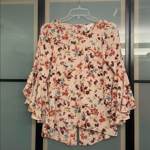 Floral Long-sleeve Blouse